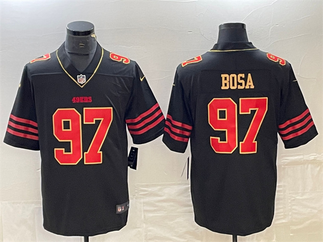 Men's San Francisco 49ers #97 Nick Bosa Black Gold Football Stitched Jersey